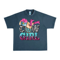 Midnight Navy cow girl Urban Heavy Tee - texasbilliewilder