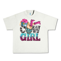 Pistachio cow girl Urban Heavy Tee - texasbilliewilder