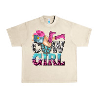 Sandshell cow girl Urban Heavy Tee - texasbilliewilder