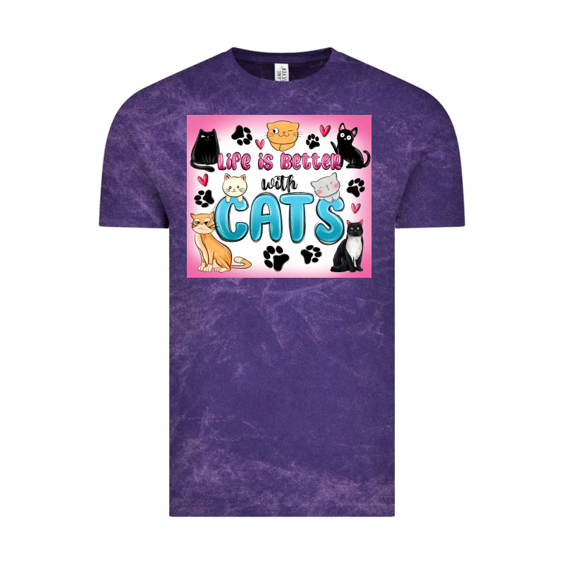 Life Is Better With Cats Vintage Tee by MaliasSmallBusiness | Teevron