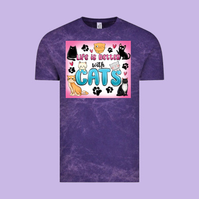 Vintage Tee life is better with cats