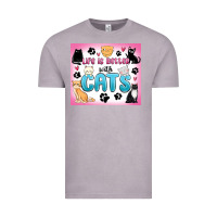 Vintage Zinc life is better with cats Vintage Tee - MaliasSmallBusiness