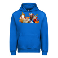Cobalt Fall Gnome Coffee Cups Urban Hoodie - MaliasSmallBusiness