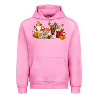 Fuchsia Pink Fall Gnome Coffee Cups Urban Hoodie - MaliasSmallBusiness