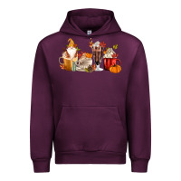 Mauve Wine Fall Gnome Coffee Cups Urban Hoodie - MaliasSmallBusiness