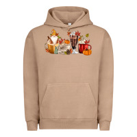 Pigment Burro Fall Gnome Coffee Cups Urban Hoodie - MaliasSmallBusiness