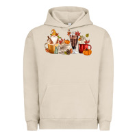 Pigment French Oak Fall Gnome Coffee Cups Urban Hoodie - MaliasSmallBusiness