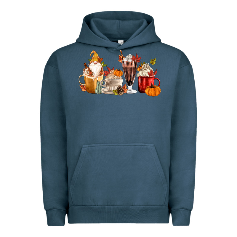 Fall Gnome Coffee Cups Urban Hoodie by MaliasSmallBusiness | Teevron