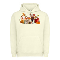 Pigment Pistachio Fall Gnome Coffee Cups Urban Hoodie - MaliasSmallBusiness