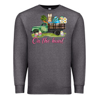 Charcoal Heather easter on the hunt Premium Sweatshirt - AdoDesignShop