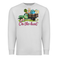Dove Grey easter on the hunt Premium Sweatshirt - AdoDesignShop