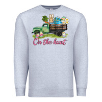 Heather Grey easter on the hunt Premium Sweatshirt - AdoDesignShop