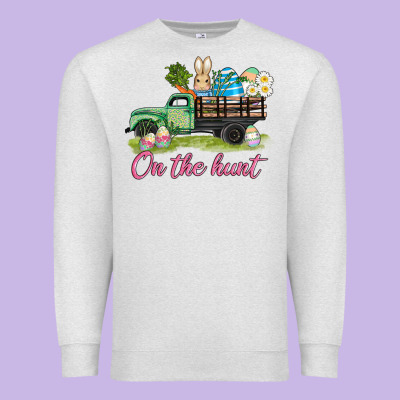 Easter On The Hunt Premium Sweatshirt Designed By Adodesignshop