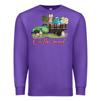 Purple easter on the hunt Premium Sweatshirt - AdoDesignShop