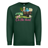 Sports Green easter on the hunt Premium Sweatshirt - AdoDesignShop