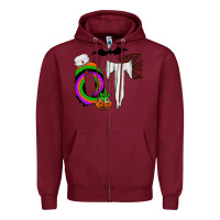 Burgundy ot Zipper Hoodie - CowhideDigitalArt