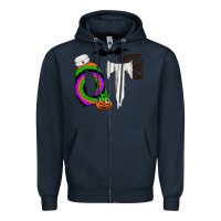 Navy ot Zipper Hoodie - CowhideDigitalArt