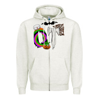 Oatmeal Heather ot Zipper Hoodie - CowhideDigitalArt