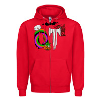 Red ot Zipper Hoodie - CowhideDigitalArt