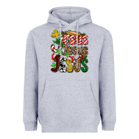 Heather Grey jesus jesus jesus Heavyweight Hoodie - AdoDesignShop