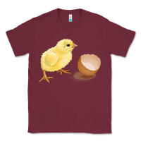 Burgundy chick with egg Classic Tee - RanaPortraitStore
