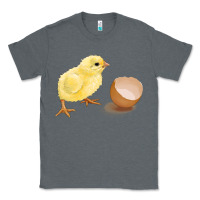 Charcoal Heather chick with egg Classic Tee - RanaPortraitStore