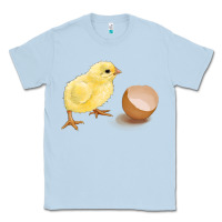 Dusty Blue chick with egg Classic Tee - RanaPortraitStore