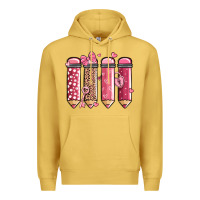 Antique Gold valentine' day teacher school pencils Premium Hoodie - MaliasSmallBusiness