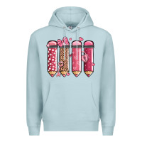 Blue Mist valentine' day teacher school pencils Premium Hoodie - MaliasSmallBusiness