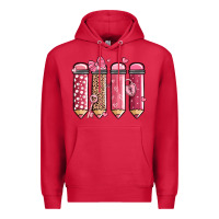 Cardinal valentine' day teacher school pencils Premium Hoodie - MaliasSmallBusiness