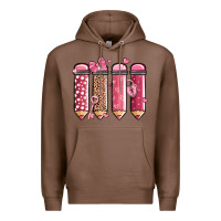 Chestnut valentine' day teacher school pencils Premium Hoodie - MaliasSmallBusiness