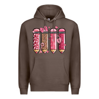 Coffee valentine' day teacher school pencils Premium Hoodie - MaliasSmallBusiness
