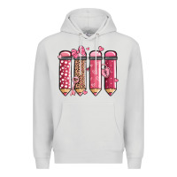 Dove Grey valentine' day teacher school pencils Premium Hoodie - MaliasSmallBusiness