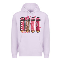 Lilac valentine' day teacher school pencils Premium Hoodie - MaliasSmallBusiness