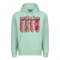 Seafoam valentine' day teacher school pencils Premium Hoodie - MaliasSmallBusiness