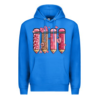 True Royal valentine' day teacher school pencils Premium Hoodie - MaliasSmallBusiness