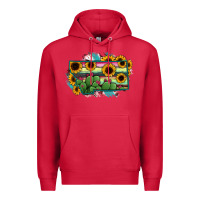 Cardinal Montana Map Sunflower Cactus Serape Premium Hoodie - RanaPortraitStore