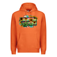 Carrot Montana Map Sunflower Cactus Serape Premium Hoodie - RanaPortraitStore