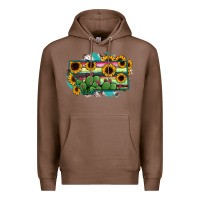 Chestnut Montana Map Sunflower Cactus Serape Premium Hoodie - RanaPortraitStore