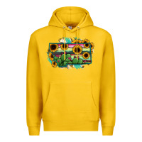 Lemon Montana Map Sunflower Cactus Serape Premium Hoodie - RanaPortraitStore