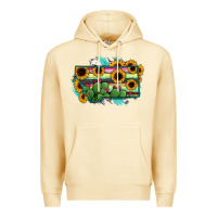Pina Colada Montana Map Sunflower Cactus Serape Premium Hoodie - RanaPortraitStore