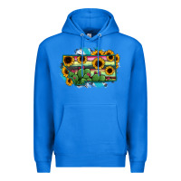 True Royal Montana Map Sunflower Cactus Serape Premium Hoodie - RanaPortraitStore