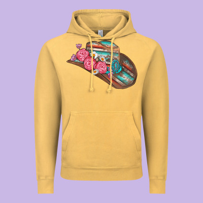 Cowboy Hat Vintage Hoodie Designed By Adodesignshop