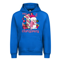 Cobalt My 1st. pink Christmas with cute snowman Urban Hoodie - NancyCooperArtShop