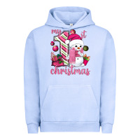 Pigment Grape Ice My 1st. pink Christmas with cute snowman Urban Hoodie - NancyCooperArtShop