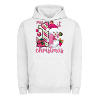 Pigment Lunar Rock My 1st. pink Christmas with cute snowman Urban Hoodie - NancyCooperArtShop