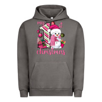 Pigment Tornado My 1st. pink Christmas with cute snowman Urban Hoodie - NancyCooperArtShop
