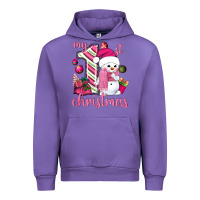 Tulip My 1st. pink Christmas with cute snowman Urban Hoodie - NancyCooperArtShop