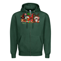 Sports Green christmas afro gnomies Zipper Hoodie - FaDigitalArtStudio