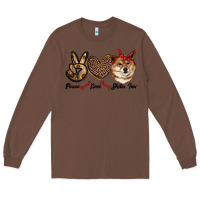 Chestnut peace love shiba inu Long Sleeve Tee - RanaPortraitStore